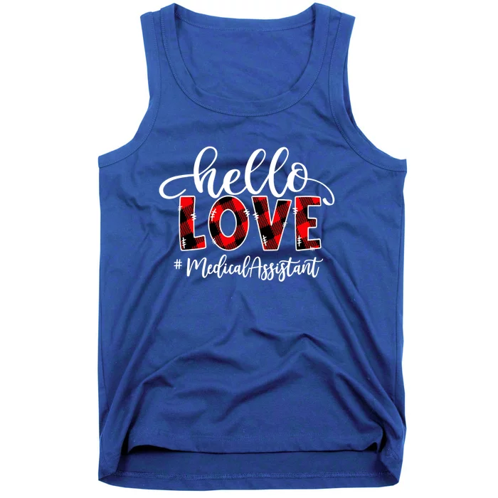 Hello Love Medical Assistant Flannel Valentine's Day Great Gift Tank Top