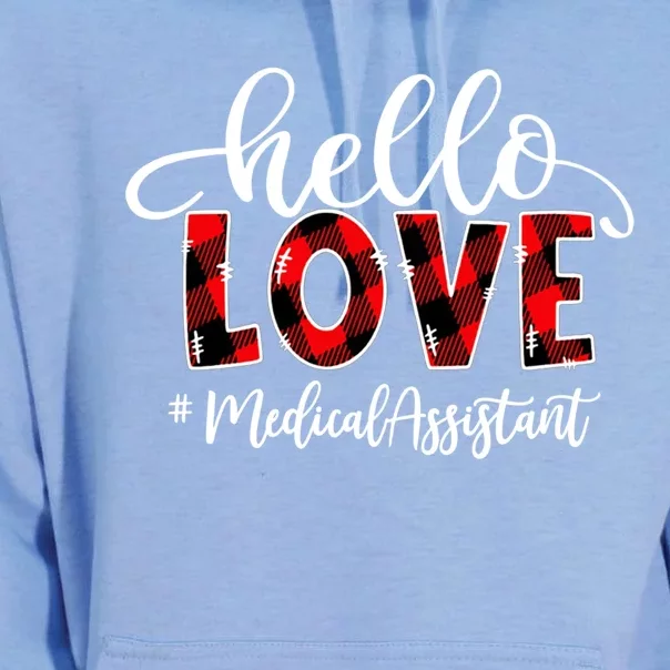 Hello Love Medical Assistant Flannel Valentine's Day Great Gift Unisex Surf Hoodie