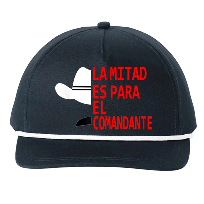 Honduras La Mitad Es Para El Comandante Snapback Five-Panel Rope Hat