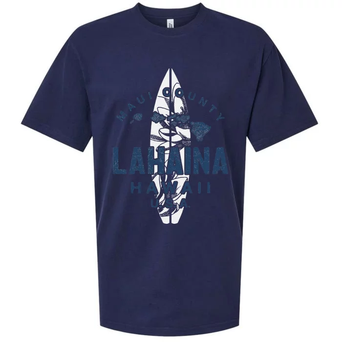 Hawaii Lahaina Maui Vintage Hawaiian Islands Surf Sueded Cloud Jersey T-Shirt