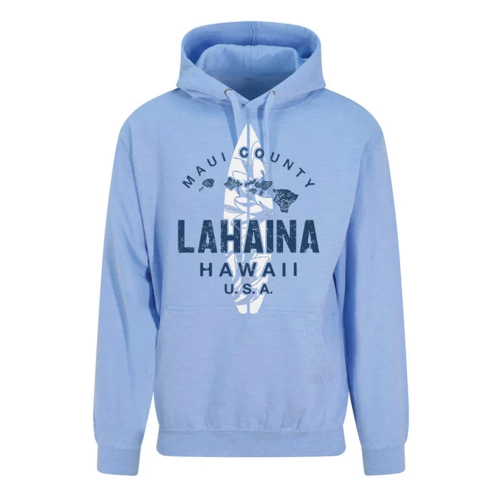 Hawaii Lahaina Maui Vintage Hawaiian Islands Surf Unisex Surf Hoodie