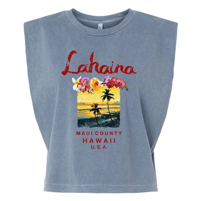 Hawaii Lahaina Maui Vintage Hawaiian Garment-Dyed Women's Muscle Tee