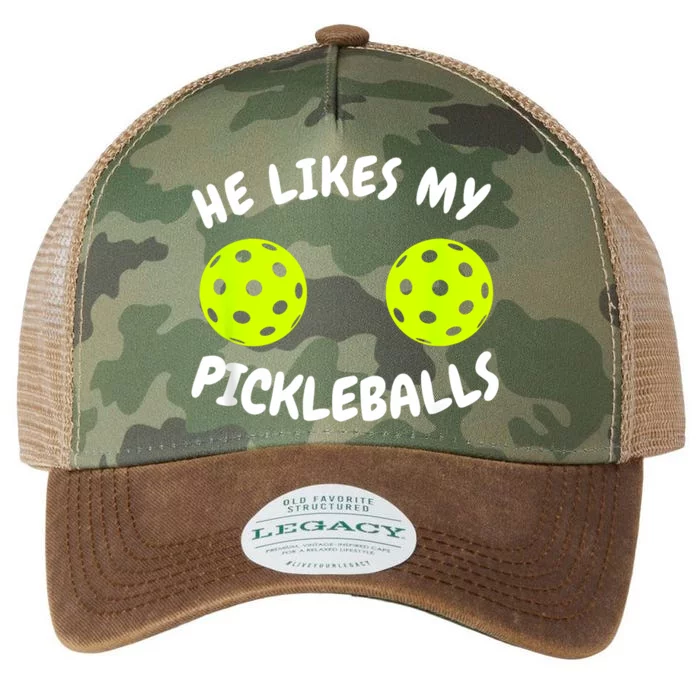 He Likes My Pickleballs Couple Pickleball Matching Legacy Tie Dye Trucker Hat