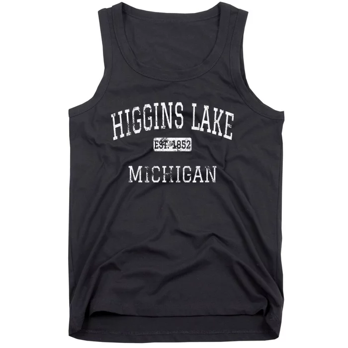 Higgins Lake Michigan Mi Vintage Tank Top