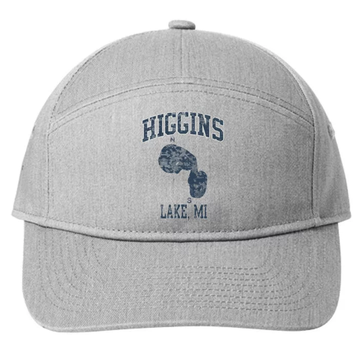 Higgins Lake Michigan Vintage 7-Panel Snapback Hat