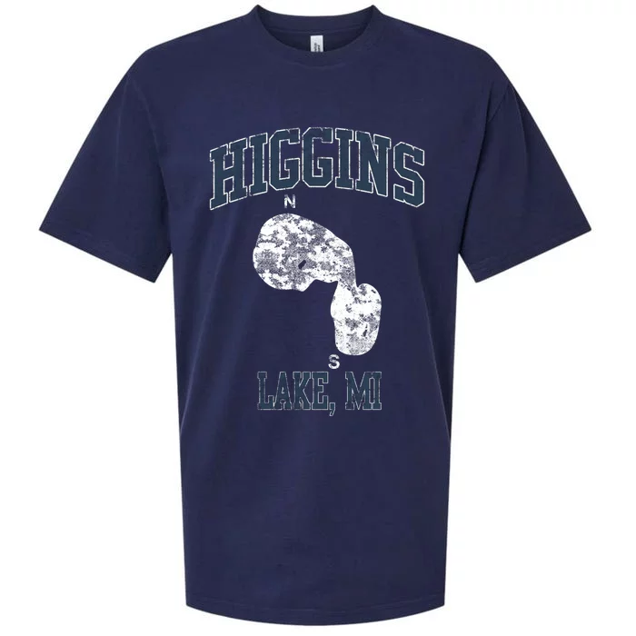 Higgins Lake Michigan Vintage Sueded Cloud Jersey T-Shirt