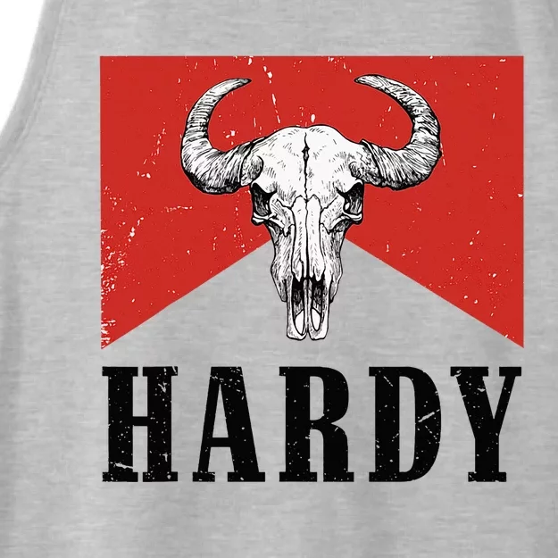 H.A.R.D.Y Last Name H.A.R.D.Y Family Western Style Ladies Tri-Blend Wicking Tank