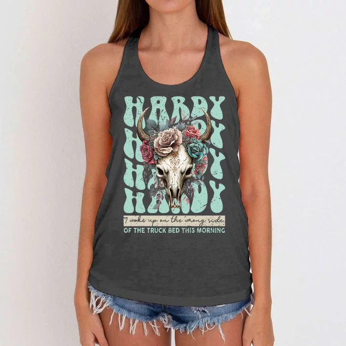 H.A.R.D.Y Last Name Family Reunion Vacation Women's Knotted Racerback Tank