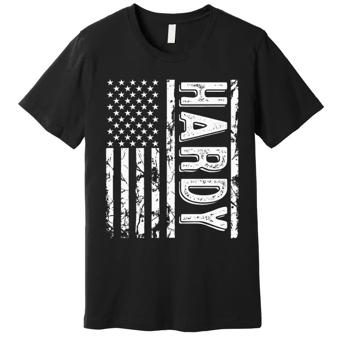 H.A.R.D.Y Last Name Funny Surname Team Family Reunion Premium T-Shirt