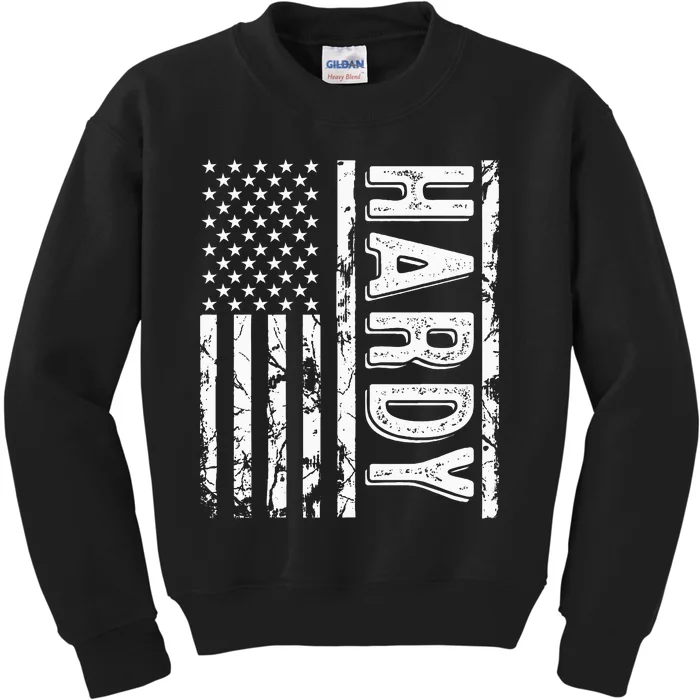 H.A.R.D.Y Last Name Funny Surname Team Family Reunion Kids Sweatshirt