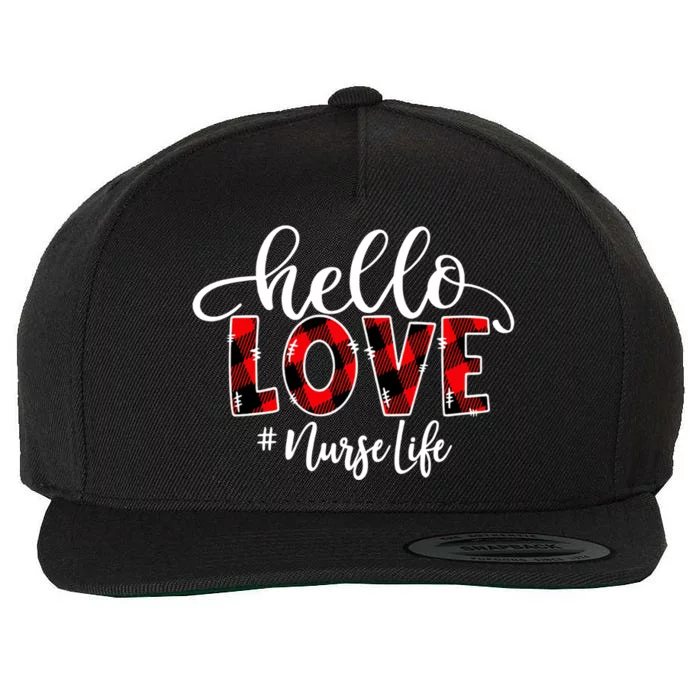 Hello Love Nurse Life Flannel Valentine's Day Cool Gift Wool Snapback Cap