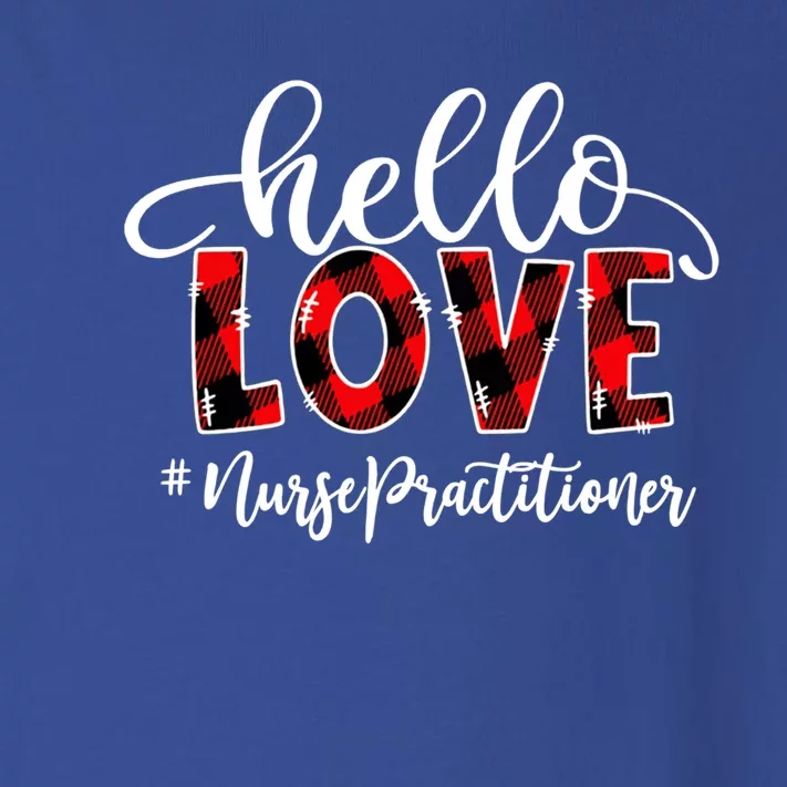 Hello Love Nurse Practitioner Flannel Valentine's Day Gift Toddler Long Sleeve Shirt