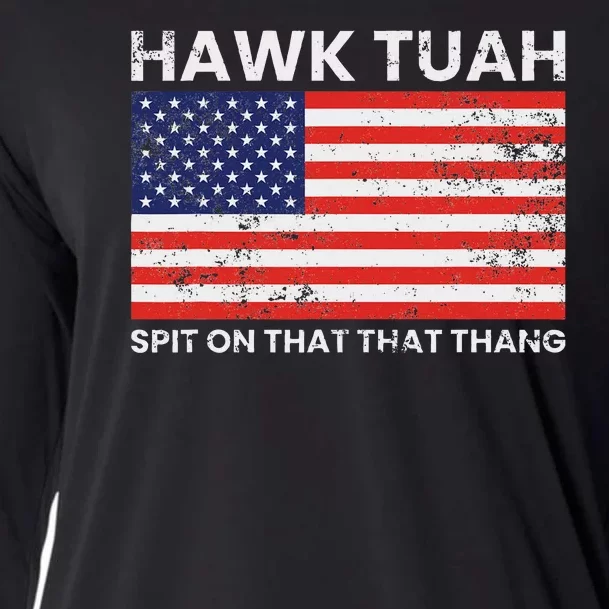 Hawhardy Last Name Family Reunion Vacationhawk Tuah 24 Spit On That Thang Parody Cooling Performance Long Sleeve Crew