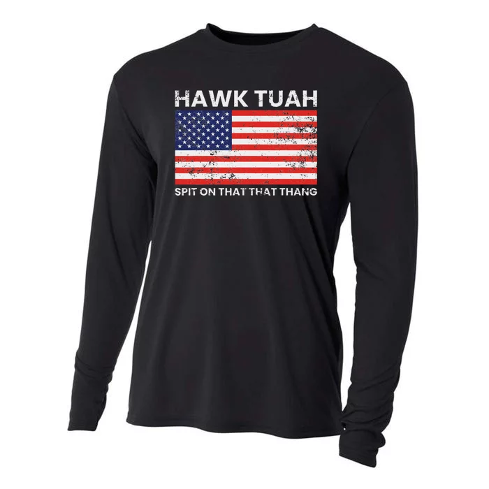 Hawhardy Last Name Family Reunion Vacationhawk Tuah 24 Spit On That Thang Parody Cooling Performance Long Sleeve Crew