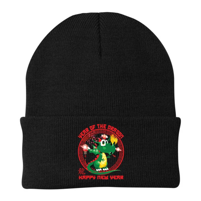 Happy Lunar New Year 2024 Cute Chinese Dragon Decorations Knit Cap Winter Beanie