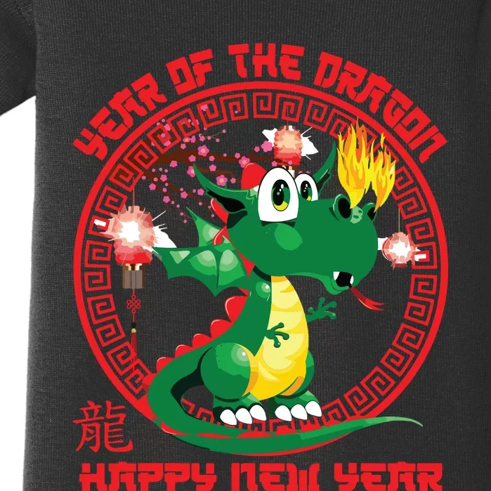 Happy Lunar New Year 2024 Cute Chinese Dragon Decorations Baby Bodysuit