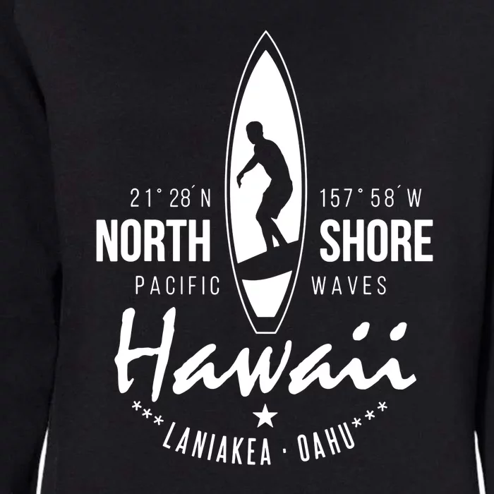 Hawaii Laniakea Oahu Beach North Shore Surfer Pacific Waves Womens California Wash Sweatshirt