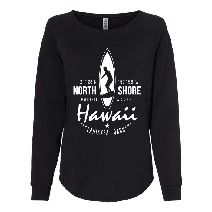 Hawaii Laniakea Oahu Beach North Shore Surfer Pacific Waves Womens California Wash Sweatshirt