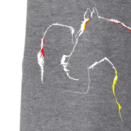 Horse Lover Outline Cute Gift Doggie 3-End Fleece Hoodie