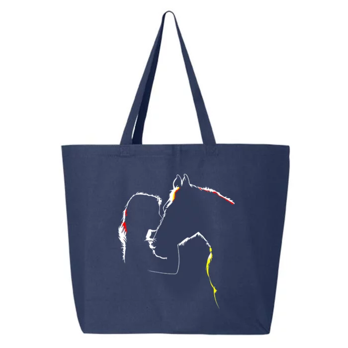 Horse Lover Outline Cute Gift 25L Jumbo Tote