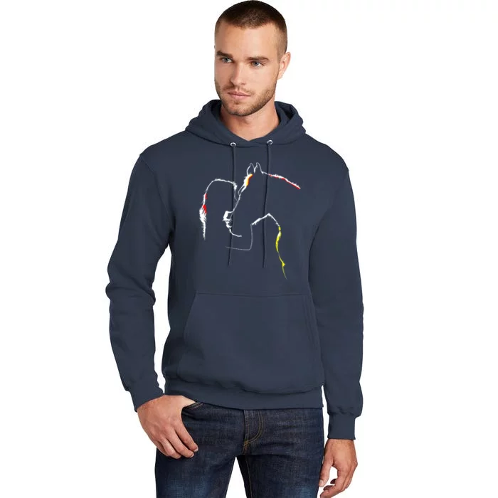 Horse Lover Outline Cute Gift Tall Hoodie