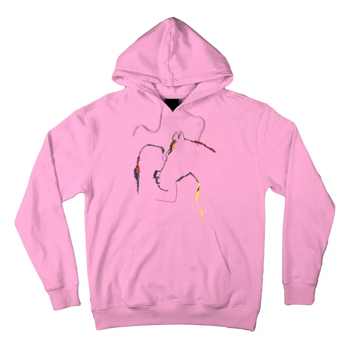 Horse Lover Outline Cute Gift Hoodie