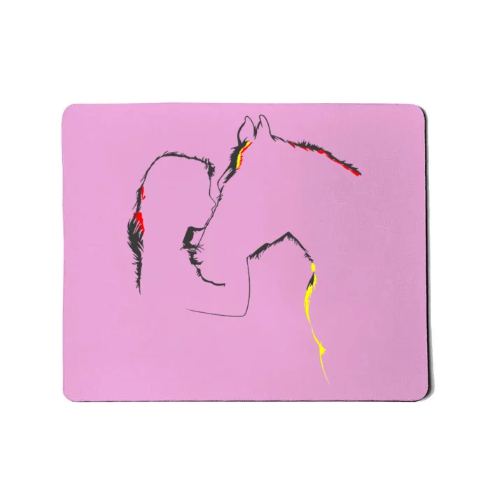 Horse Lover Outline Cute Gift Mousepad