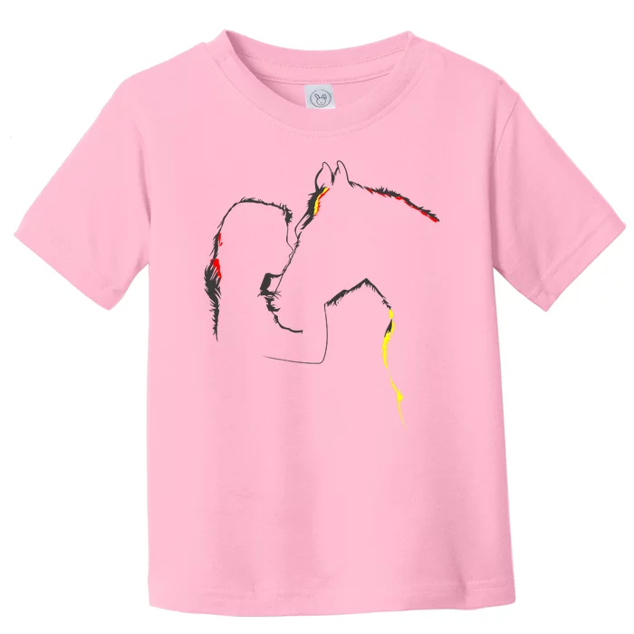 Horse Lover Outline Cute Gift Toddler T-Shirt