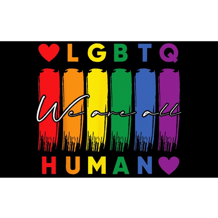 Human LGBTQ Pride Month Rainbow Bumper Sticker