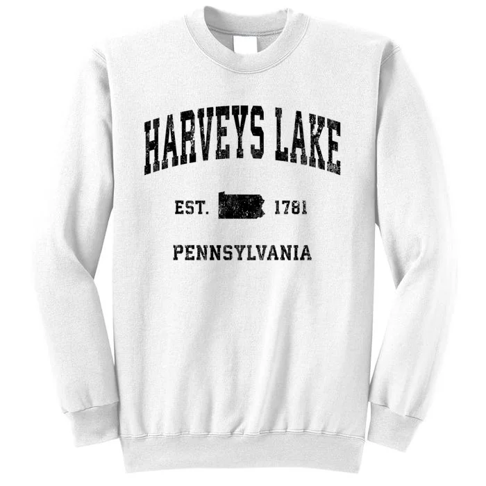 Harveys Lake Pennsylvania Pa Vintage Established Athletic Sports Sweatshirt