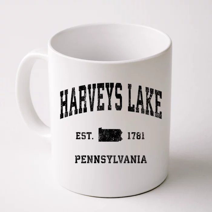 Harveys Lake Pennsylvania Pa Vintage Established Athletic Sports Front & Back Coffee Mug