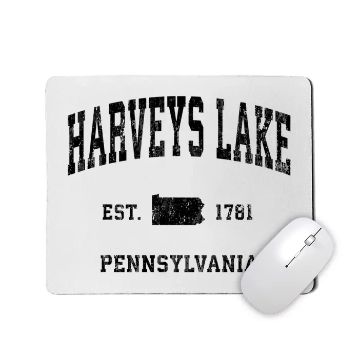 Harveys Lake Pennsylvania Pa Vintage Established Athletic Sports Mousepad