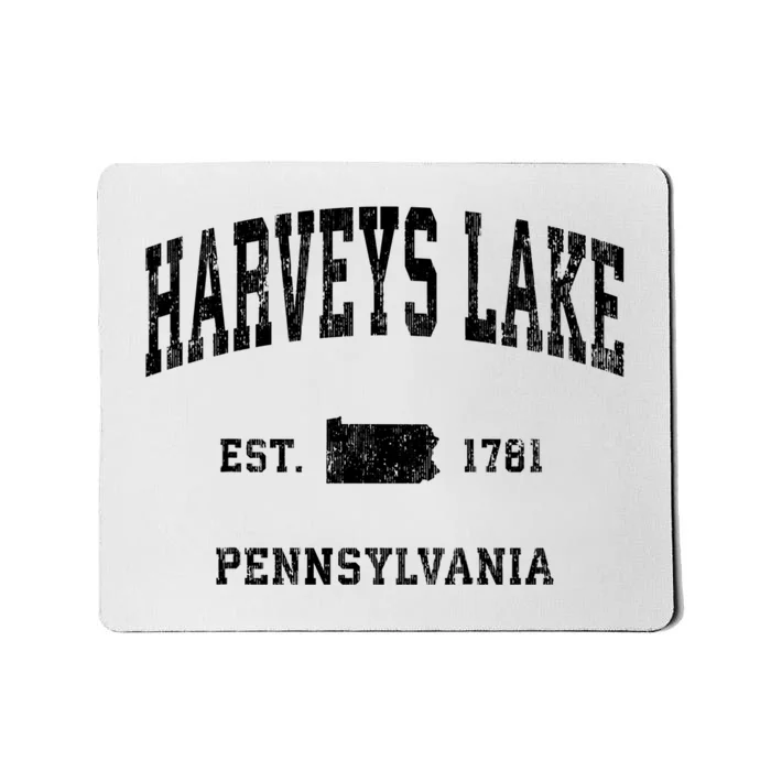 Harveys Lake Pennsylvania Pa Vintage Established Athletic Sports Mousepad