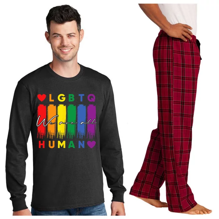 Human LGBTQ Pride Month Rainbow Long Sleeve Pajama Set