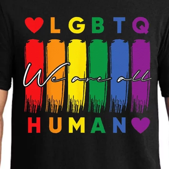 Human LGBTQ Pride Month Rainbow Pajama Set