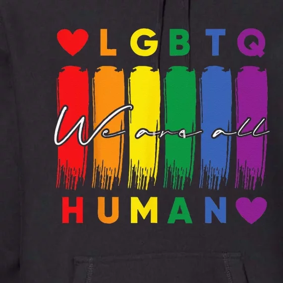 Human LGBTQ Pride Month Rainbow Premium Hoodie