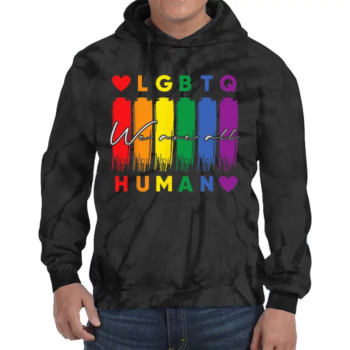 Human LGBTQ Pride Month Rainbow Tie Dye Hoodie