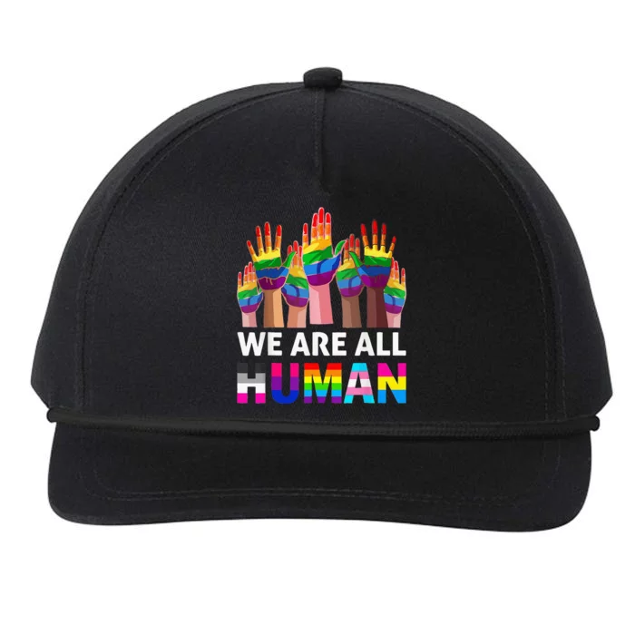 Human LGBT Pride Parade Snapback Five-Panel Rope Hat