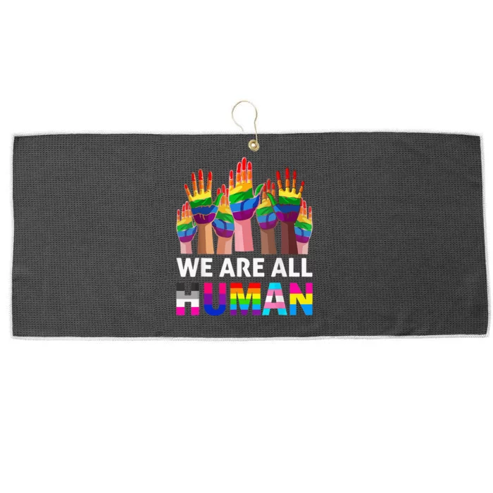 Human LGBT Pride Parade Large Microfiber Waffle Golf Towel