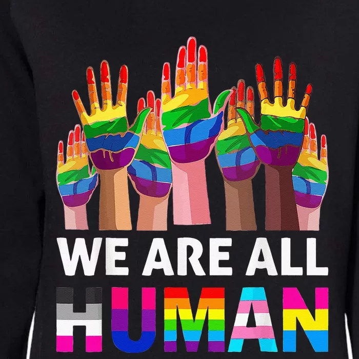 Human LGBT Pride Parade Womens California Wash Sweatshirt