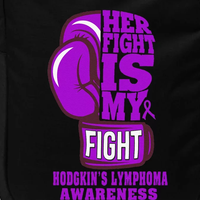 HodgkinS Lymphoma Purple Boxing Her Fight Is My Fight Impact Tech Backpack