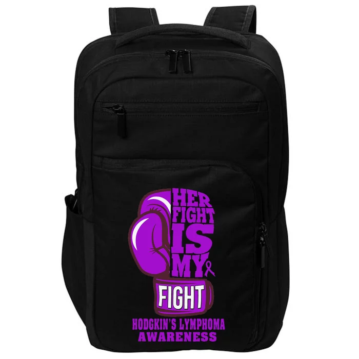 HodgkinS Lymphoma Purple Boxing Her Fight Is My Fight Impact Tech Backpack