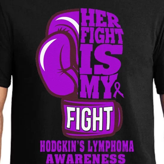 HodgkinS Lymphoma Purple Boxing Her Fight Is My Fight Pajama Set