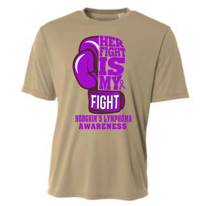 HodgkinS Lymphoma Purple Boxing Her Fight Is My Fight Cooling Performance Crew T-Shirt