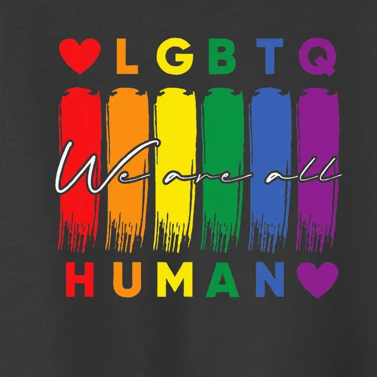 Human Lgbtq Pride Month Rainbow Toddler T-Shirt