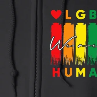 Human Lgbtq Pride Month Rainbow Full Zip Hoodie