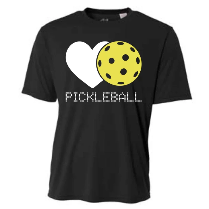 Heart Love Pickleball Gift Cooling Performance Crew T-Shirt