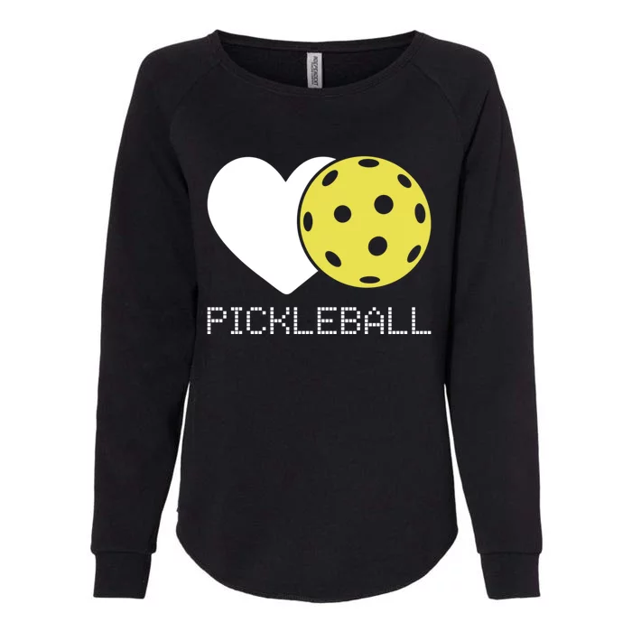 Heart Love Pickleball Gift Womens California Wash Sweatshirt