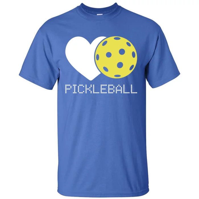 Heart Love Pickleball Gift Tall T-Shirt