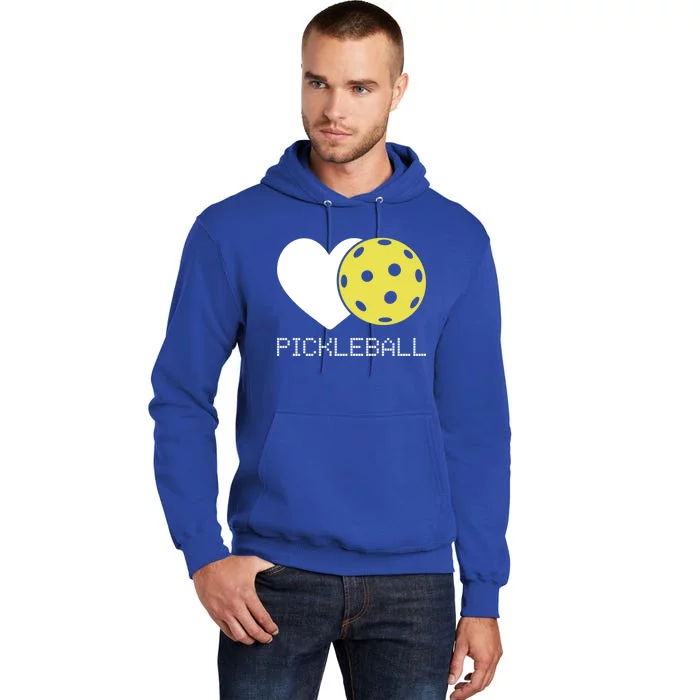 Heart Love Pickleball Gift Tall Hoodie